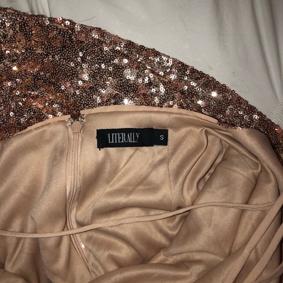 Rose Gold Sequins Dress - Picture 3 of 3